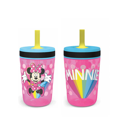 Zak Designs Disney Princess Kelso Toddler Cups For Travel or Home, 15oz 2-Pack Plastic Sippy Cups, Leak-Proof For Kids (Ariel, Aurora, Belle, Cinderella, Jasmine, Mulan, Rapunzel, Tiana)
