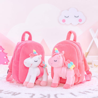 Lazada Girls Backpack with Doll Toddler Toys Baby Girls Gifts Rag Dolls 9.5“