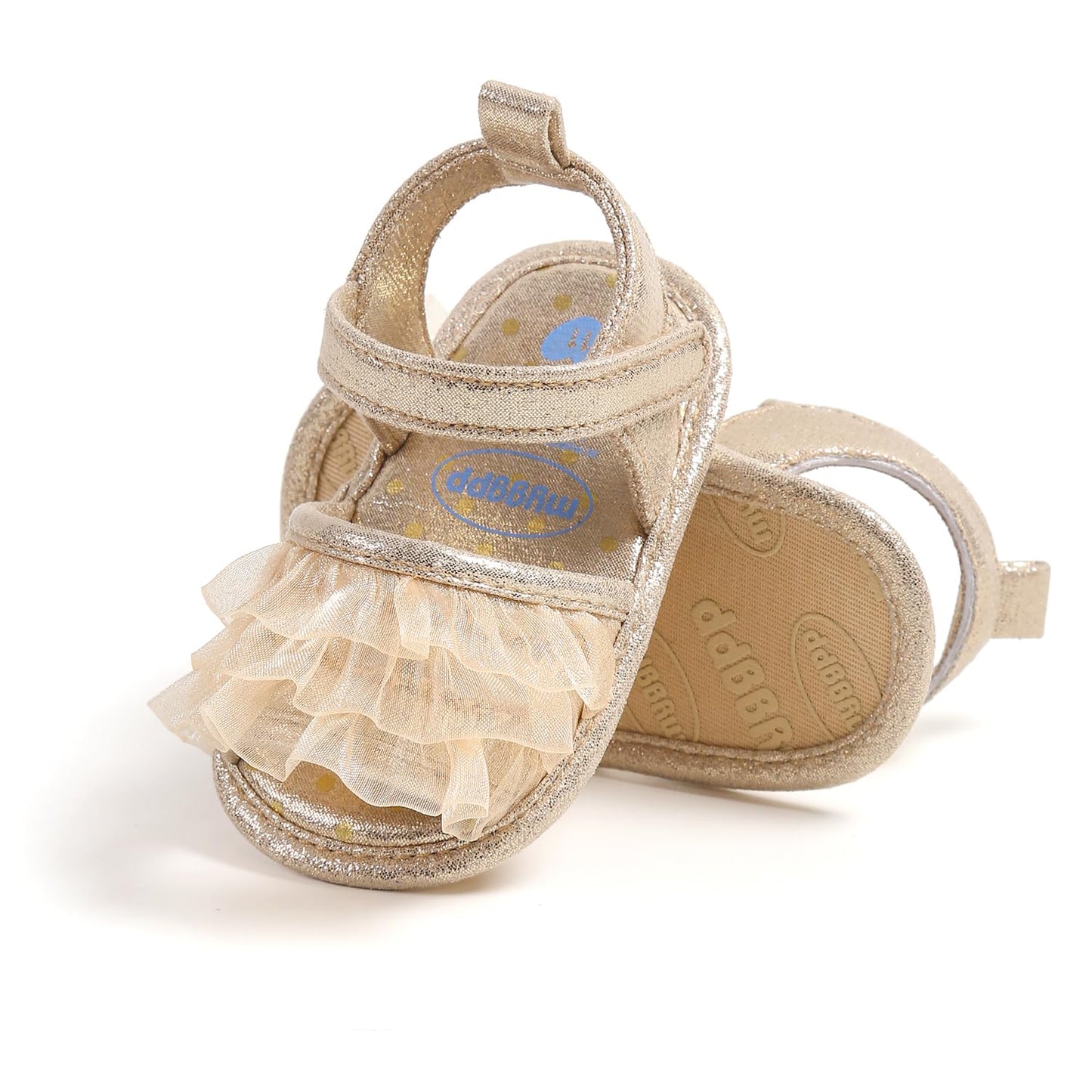 Ohwawadi Baby Boys Girls Sandals Soft Sole Summer Infant Wedding Dress Flat Shoes Beach Sandal Newborn Crib Shoes First Walkers