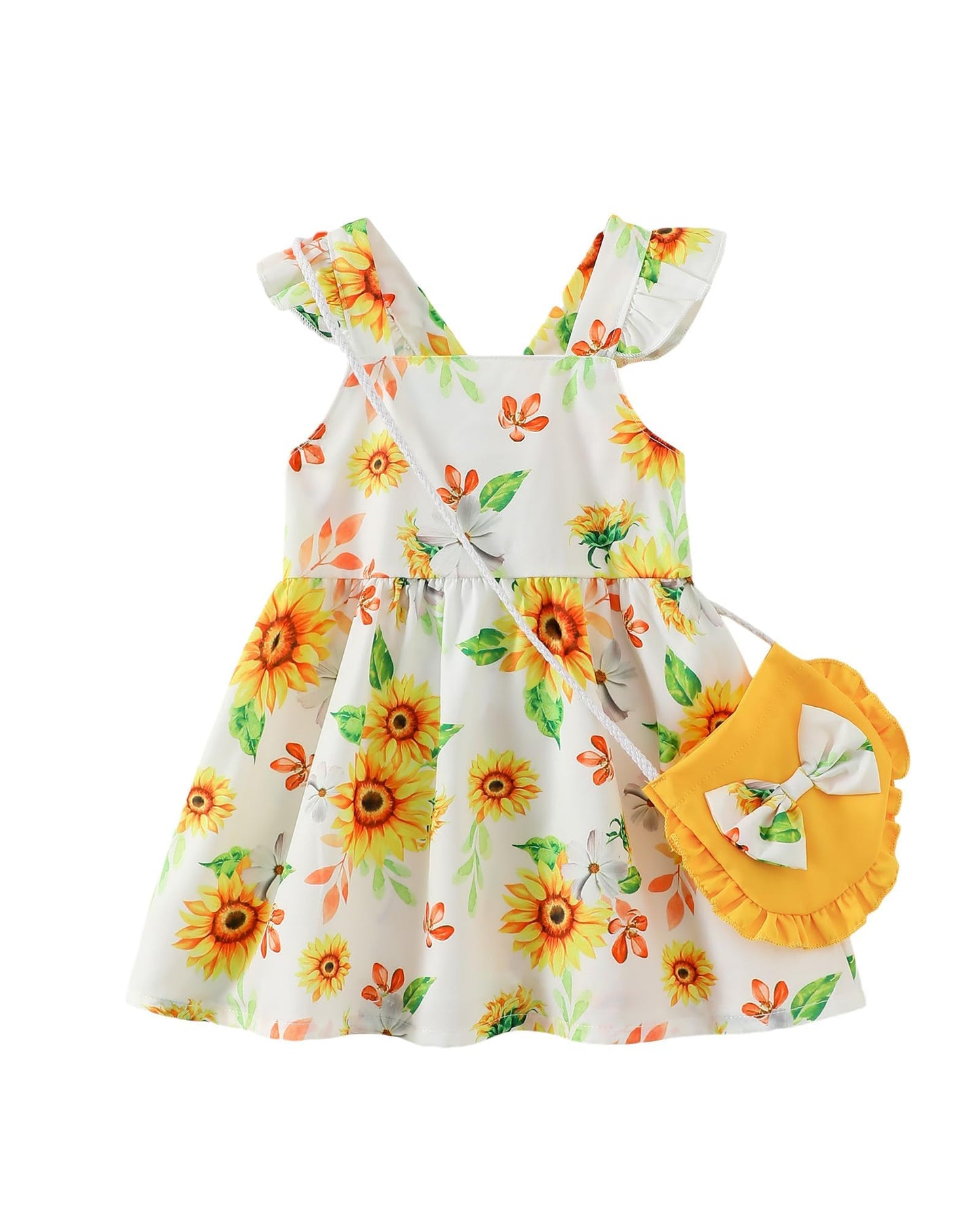 Mioglrie Baby Girl Clothes Newborn Dress Summer Toddler Girls' Clothing Casual Sundress with Cute Bag Infant Outfits