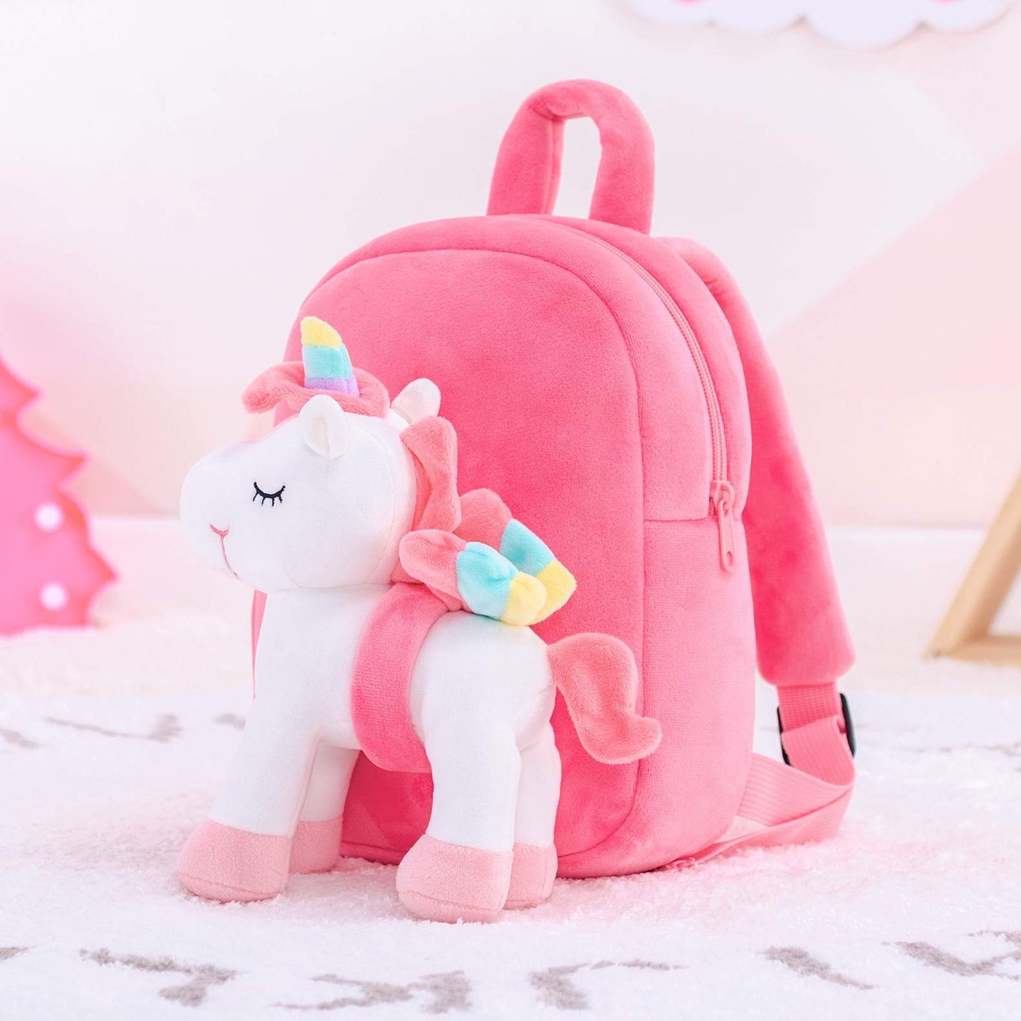 Lazada Girls Backpack with Doll Toddler Toys Baby Girls Gifts Rag Dolls 9.5“