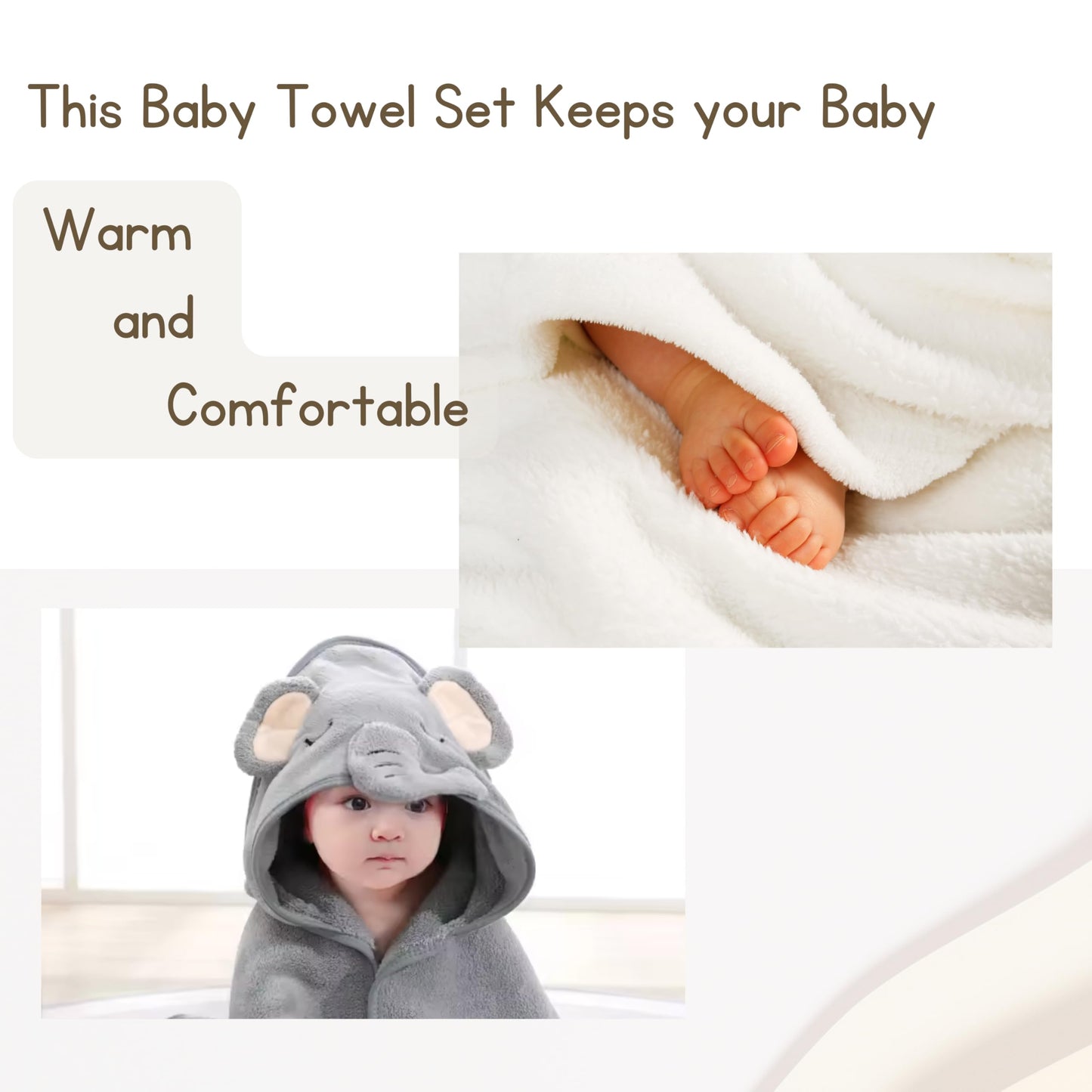 2 Pack Soft Baby Bath Towels with Cute Design. Absorbent Baby Towels for Newborn Gift Set of Hooded Towels for Baby Boys Girls and Neutral (Pink)