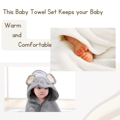 2 Pack Soft Baby Bath Towels with Cute Design. Absorbent Baby Towels for Newborn Gift Set of Hooded Towels for Baby Boys Girls and Neutral (Pink)