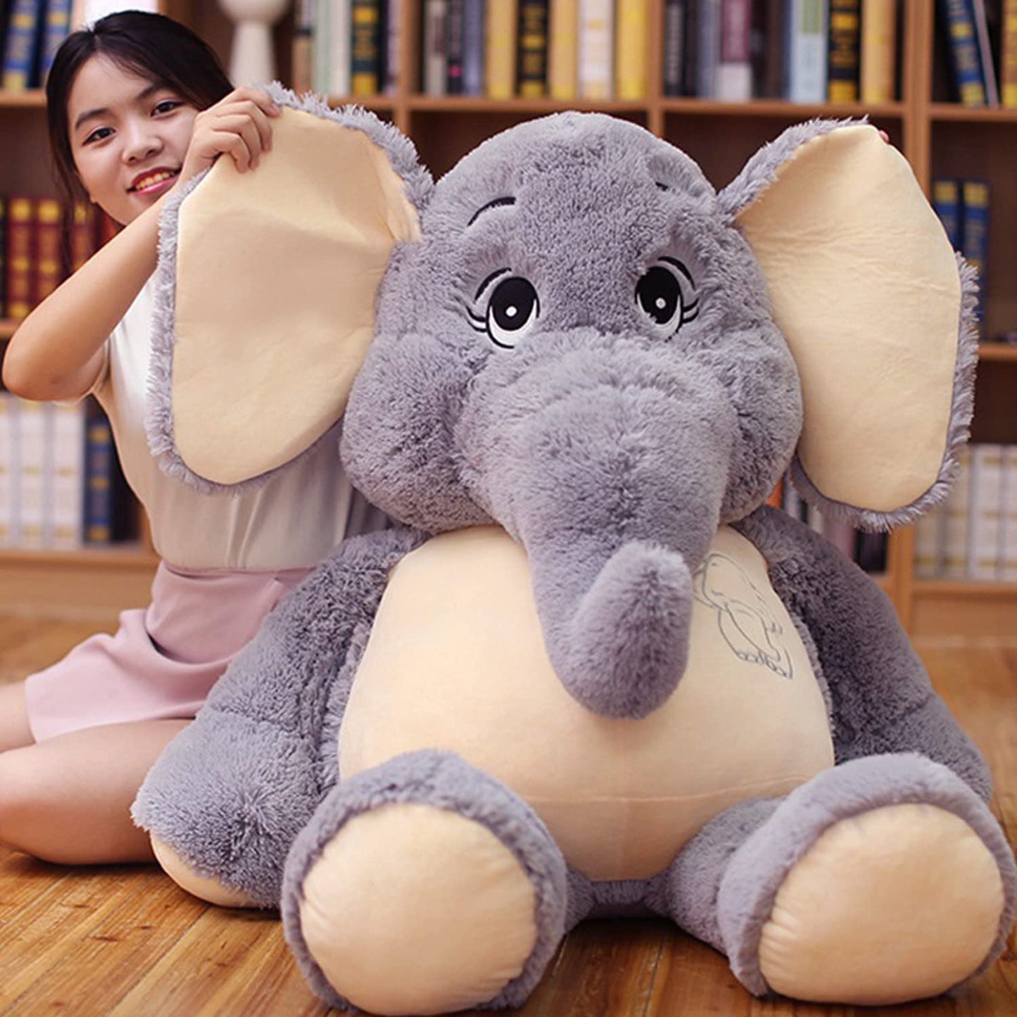 Giant Elephant Stuffed Animal 39'', Large Plush Toy, Soft Huggable Cute Elephant Plush for Girls, Boys, Kids, Babies - Gifts for Birthday, Mother's Day, Christmas