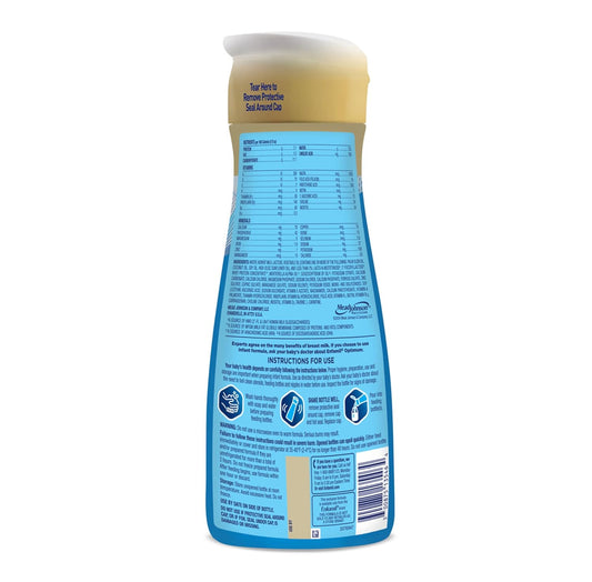 Enfamil Optimum Baby Formula, Our Closest Formula to Breast Milk, Brain-Building DHA, Immune-Supporting LnNT, Ready to Feed, Baby Milk, 32 Fl Oz, Pack of 6