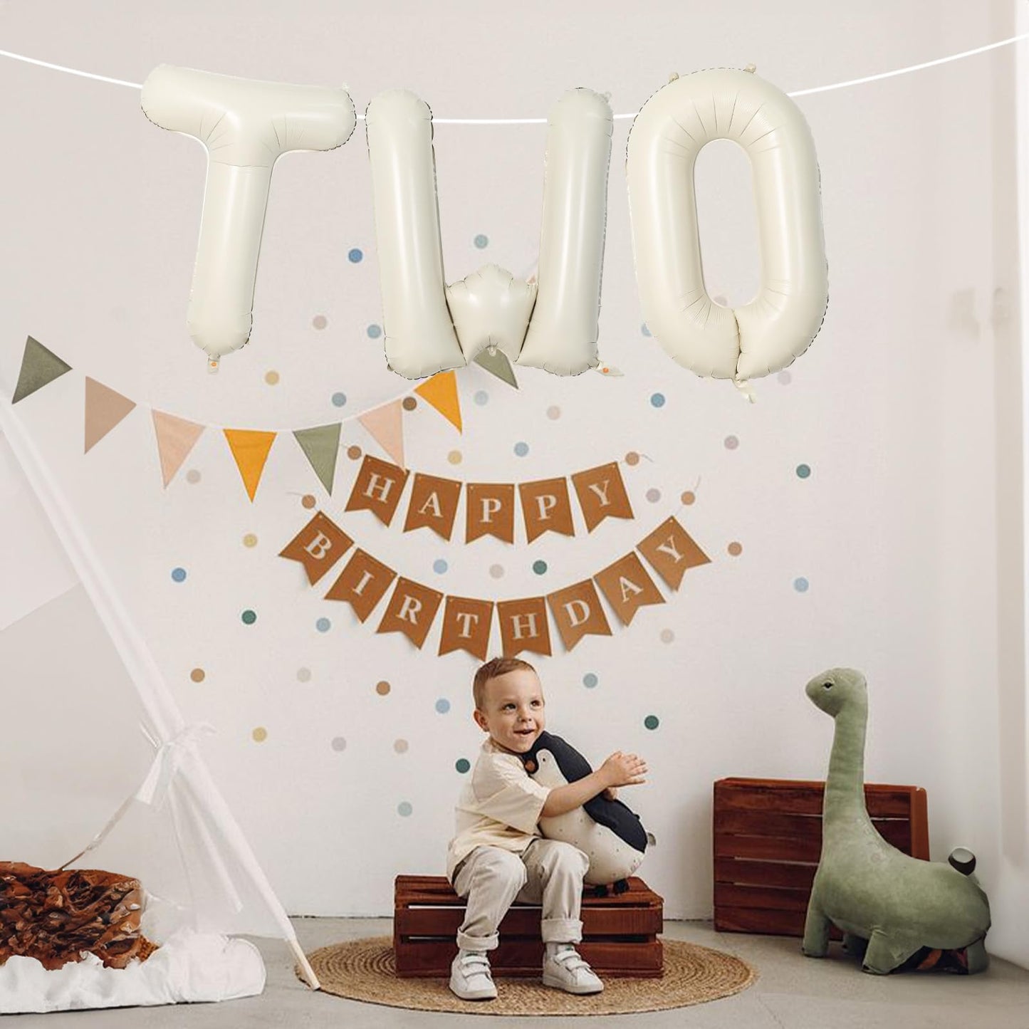 40 Inch Beige OH BABY Balloon for Baby Shower, Large Cream White Oh Baby Balloons Letters with Ribbon, Neutral Ivory Alphabet Oh Baby Balloon Banner Sign for Gender Reveal Backdrop Party Decorations