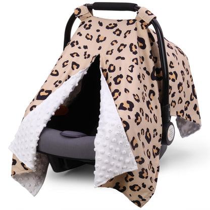 Rquite Car Seat Cover Baby, Carseat Covers Baby Boy, Minky Infant Car Seat Cover Winter, Peekaboo Opening Car Seat Canopy, Multi-use Baby Carrier, Stroller, Nursing Cover, Minky Blanket, Dinosaur