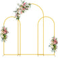 Wokceer Wedding Arch Backdrop Stand 7.2FT, 6.6FT White Metal Arch Stand Set of 2 for Birthday Party Wedding Ceremony Baby Shower Graduation Decoration