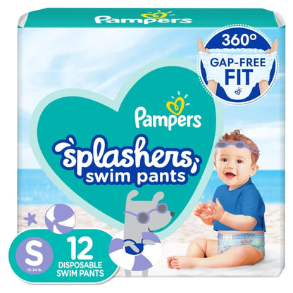 Pampers Swim Diapers - Splashers - Size 2-3, 20 Count, Gap-Free Disposable Baby Swimming Pants