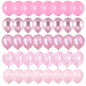 Retro Blush Pink Balloons, 60 Packs 12 Inch Dusty Pink Metallic Chrome Rose Gold White Sand Nude Balloons for Bridal Baby Shower Girls Boho Birthday Wedding Decorations Supplies
