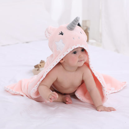 Baby Hooded Towel with Unique Animal Design Ultra Soft Thick Cotton Bath Towel for Newborn (Bunny)