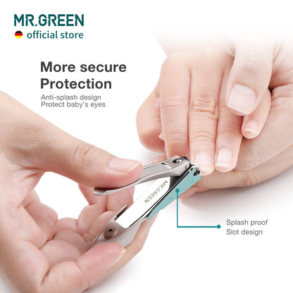 MR.GREEN Baby Safety Nail Clippers Nail Care Clippers Fingernail Cutter Newborn Baby Convenient Nail File Manicure Tools (Baby Nail Clipper)