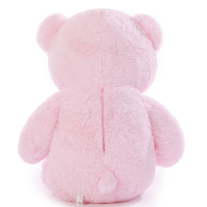 Poutmac Big Pink Teddy Bear 4Ft Giant Stuffed Animal Plush Toy for Girlfriend Women Kids for Valentines Christmas Birthday