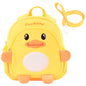 Toddler Backpacks for Boys Girls 2-4 Cute 3D Kids Duck Schoolbag with Baby Leash for Small Preschool Kindergarten Bookbag Cartoon Mini Travel Bags 10inch (Yellow)
