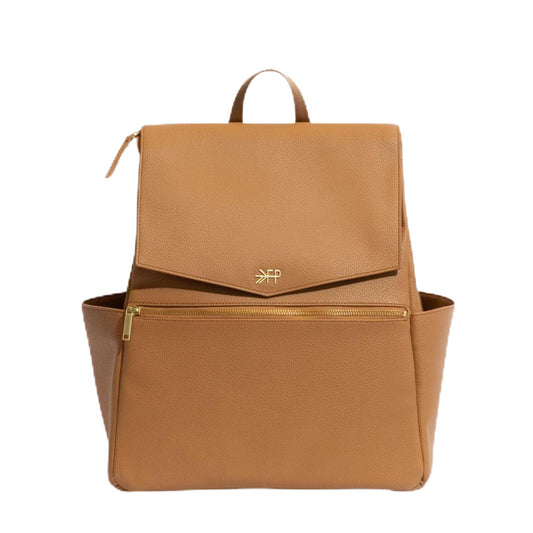 Freshly Picked Classic II Diaper Bag Backpack, Wipeable Vegan Leather With Changing Pad (Sage Green V2)