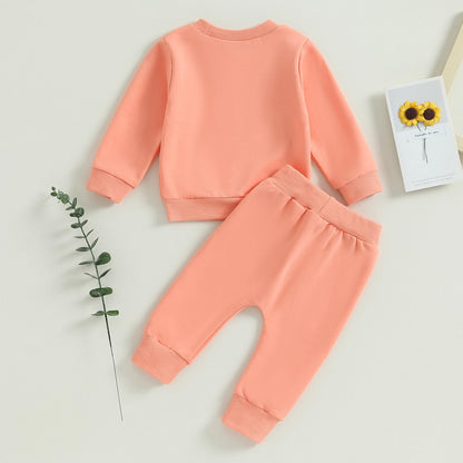 Kaipiclos Toddler Baby Girl Fall Winter Outfit Mamas Girl Long Sleeve Pullover Sweatshirts Jumper Pants Clothes Set