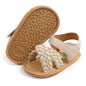 SOFMUO Baby Girls Boys Sparkly Bowknot Sandals Premium Soft Anti-Slip Rubber Sole Infant Summer Outdoor Shoes Toddler First Walkers