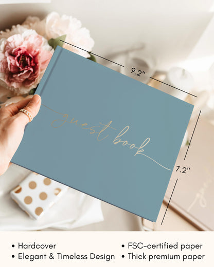 Lamare Elegant Blank Page Wedding Guest Book – The Perfect Polaroid Guest Book for Wedding Receptions, Birthdays, Baby Showers, and Special Events – A Stylish Sign-in Book for Guests