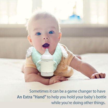 Baby Bottle Holder,Bottle Holder for Baby self Feeding,Baby Bottle Holder Hands Free Feeding,Newborn Bottle Holder,Twin Baby Feeding Pillow,Newborn Essentials (Minty Green）
