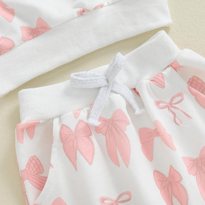 Mubineo Toddler Baby Girl Clothes Cute Long Sleeve Sweatshirt Sweatpant Outfits Fall Winter Tops Pant Outfit Sweatsuit