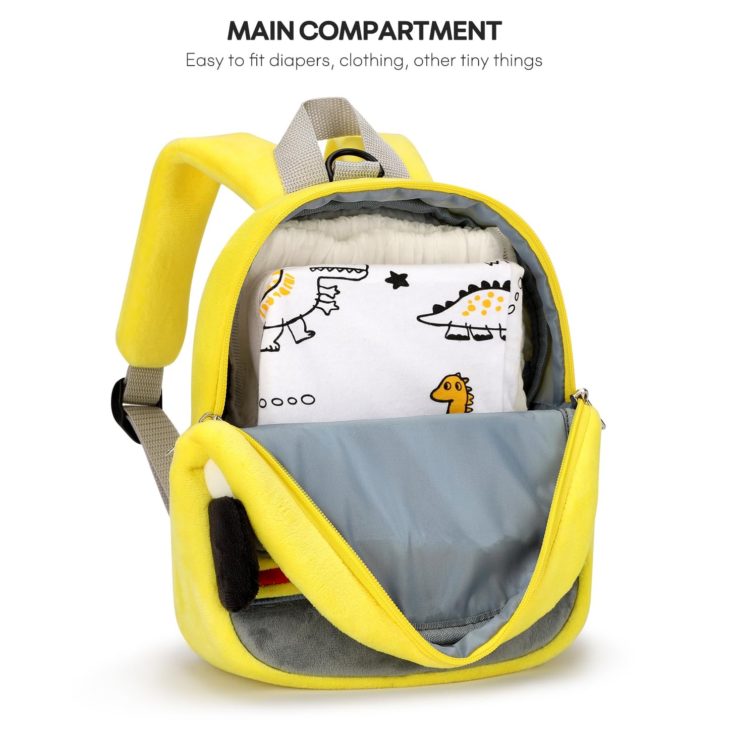 mibasies Toddler Backpacks for Girls 2-4: Plush Backpack -3D Animal Cartoon Mini Travel Bag -10 inch Toddler Backpack Leash