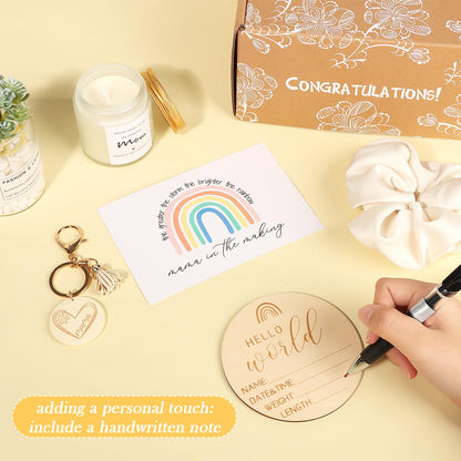 New Mom Gifts Box, Pregnancy Gifts for Expecting Mom, Gift Basket for Girls Boys, Postpartum Gifts for First Time Moms, Cool Gifts for New Mom After Birth, New Mom Care Package After Baby