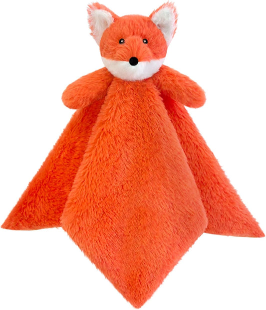 Baby Pink Fox Soft Stuffed Animal Security Blanket, Plush Fox Character Lovey Blanket, Baby Shower/Nursery Gift, Newborn Infant Toddler Snuggle Blankie for Girls Boys, 14 Inches