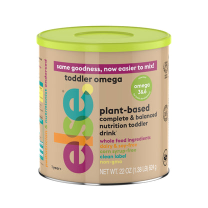 ELSE NUTRITION Toddler Formula 12-36 Months w/Omega 3&6 for Brain Development - Lactose Free, Dairy Free Nutrition Drink - Plant Based Protein Powder w/ 20+ Vitamins (22oz, 1-Pack)