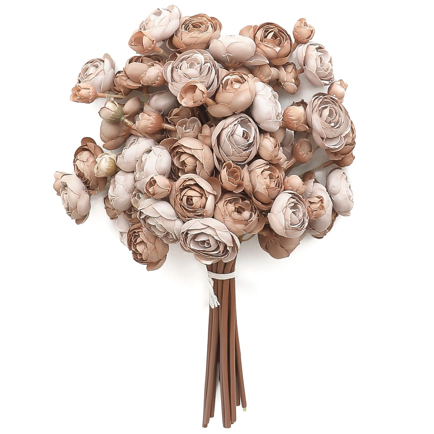 Floroom Ranunculus Artificial Flowers 18 Pcs Blush Faux Silk Mini Ranunculus Bulk Fake Wedding Filler Flowers for DIY Pink Bouquets, Centerpieces, Bridal Shower Decorations & Arrangements