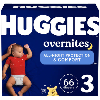 Huggies Size 5 Overnites Baby Diapers: Overnight Diapers, Size 5 (27+ lbs), 100 Ct (2 Packs of 50)