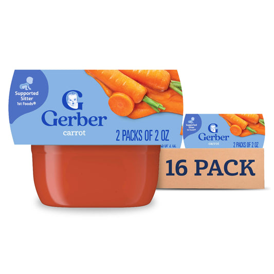 Gerber 1st Foods Baby Food, Prune Puree, Natural & Non-GMO, 2 Ounce Tubs, 2-Pack (Pack of 8)
