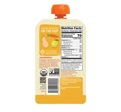 Peter Rabbit Organics Fruit Vegetable, Squeezable Pouches, 4 Ounce (Pack of 18)