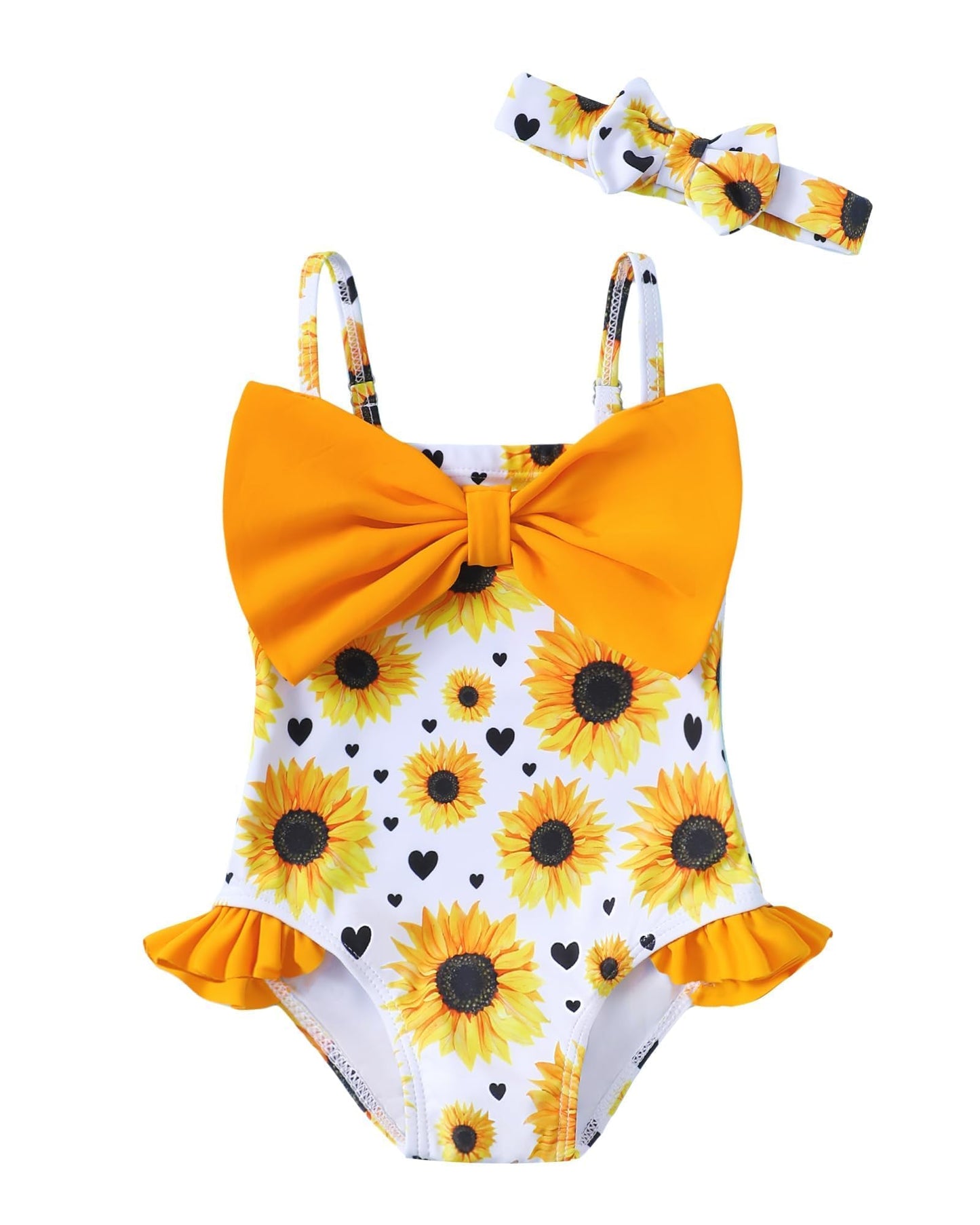 Mioglrie Toddler Baby Girl Swimsuit Infant Bathing Suits Summer Beach Swim Suit Newborn One Piece Swimwear for Girls