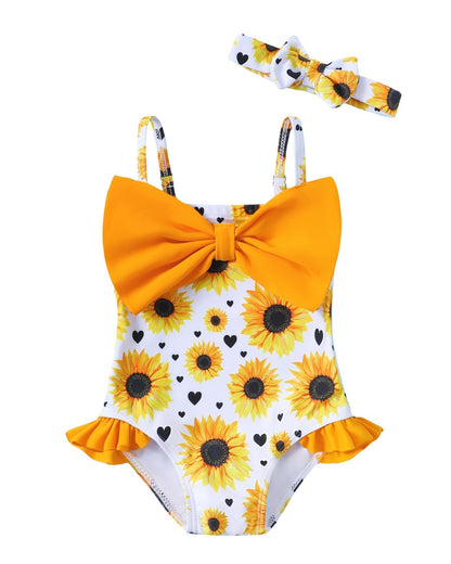 Mioglrie Toddler Baby Girl Swimsuit Infant Bathing Suits Summer Beach Swim Suit Newborn One Piece Swimwear for Girls