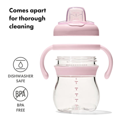 OXO Tot Transitions Soft Spout Sippy Cup with Removable Handles - 6 oz. - Blossom