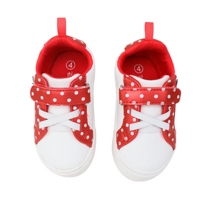 Disney Infant Girls Minnie Mouse Low Top Hook and Loop Sneakers