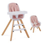 Evolur Zoodle 2 in 1 Convertible Baby High Chair in Light Gray