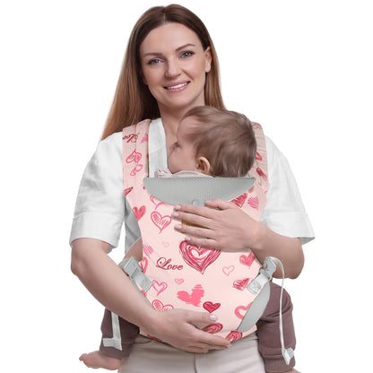 Baby Carrier Newborn to Toddler, Ergonomic Adjustable Toddler Carriers for 7-66 Lbs, Cozy Lightweight Infant Carrier with Neck Support, Baby Holder Carrier with Lumbar Support for Mom Dad