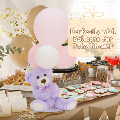 MorisMos 6Pcs Teddy Bears Bulk Baby Shower, 14inch Cute Teddy Bear Stuffed Animals Plush, Small Stuffed Bears on Centerpiece Baby Shower, White