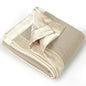 Swaddle Baby Blanket: Waffle Blanket with Satin Strim - Soft Breathable Toddler Blanket for Nursing Cover - Cotton Crib Blanket for Naptime（Cream）