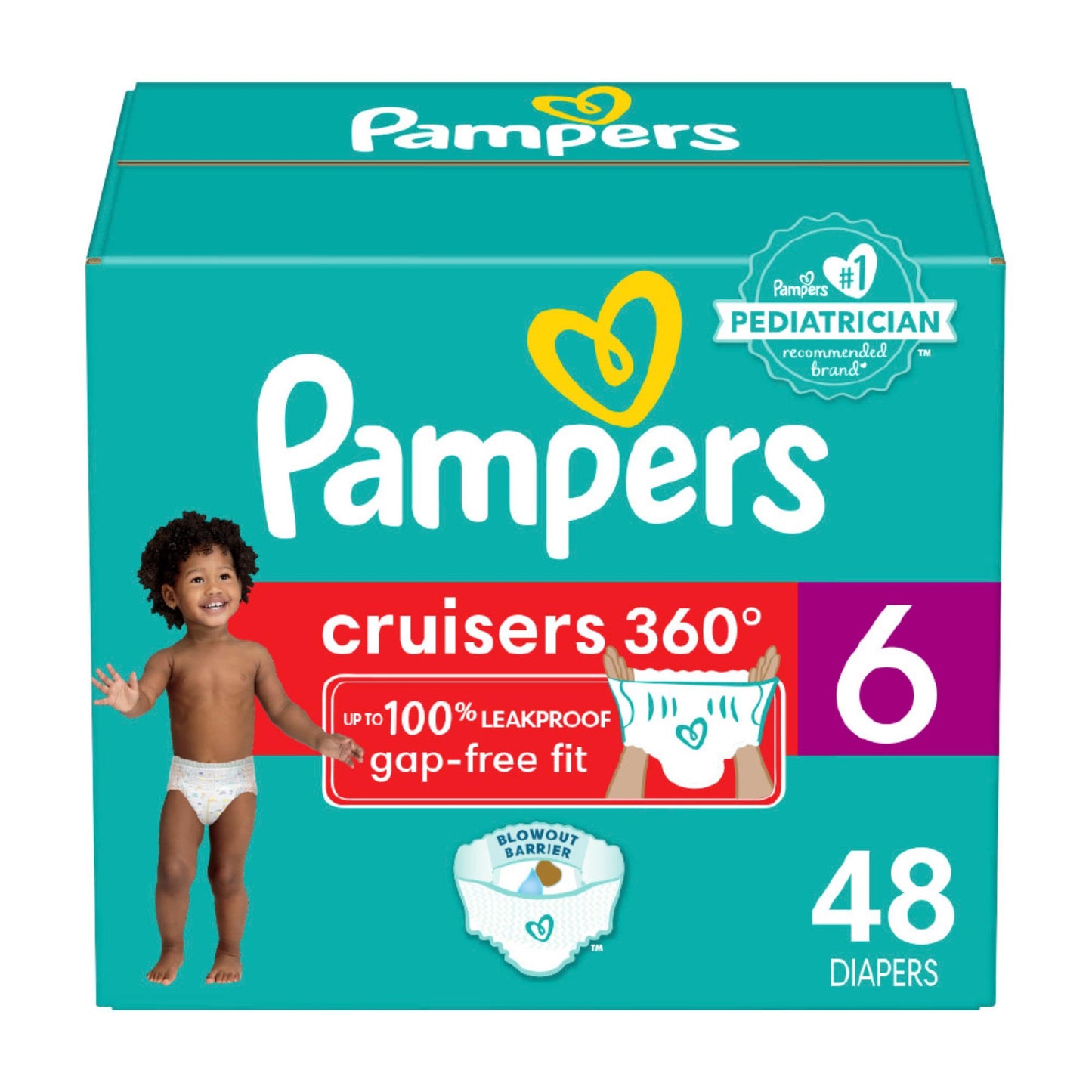 Pampers Diapers - Cruisers 360 - Size 5, 100 Count, Babyproof up to 100% Leakproof Pull-On Diaper