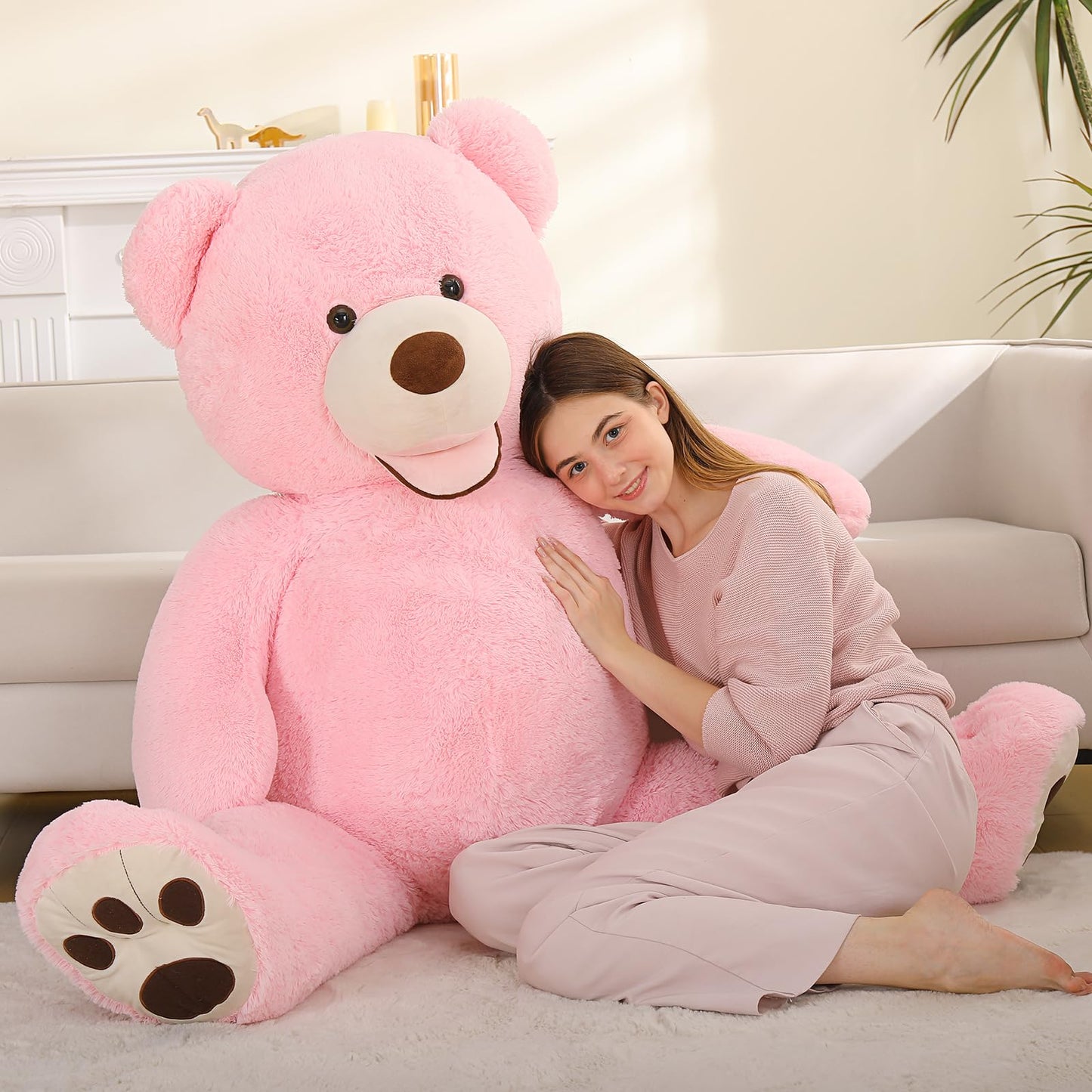 MaoGoLan Giant Teddy Bear Stuffed Animal, 10 Feet Tall, Jumbo Size Plush, Charming and Fluffy for Decorations, Celebrations, Valentine's Day