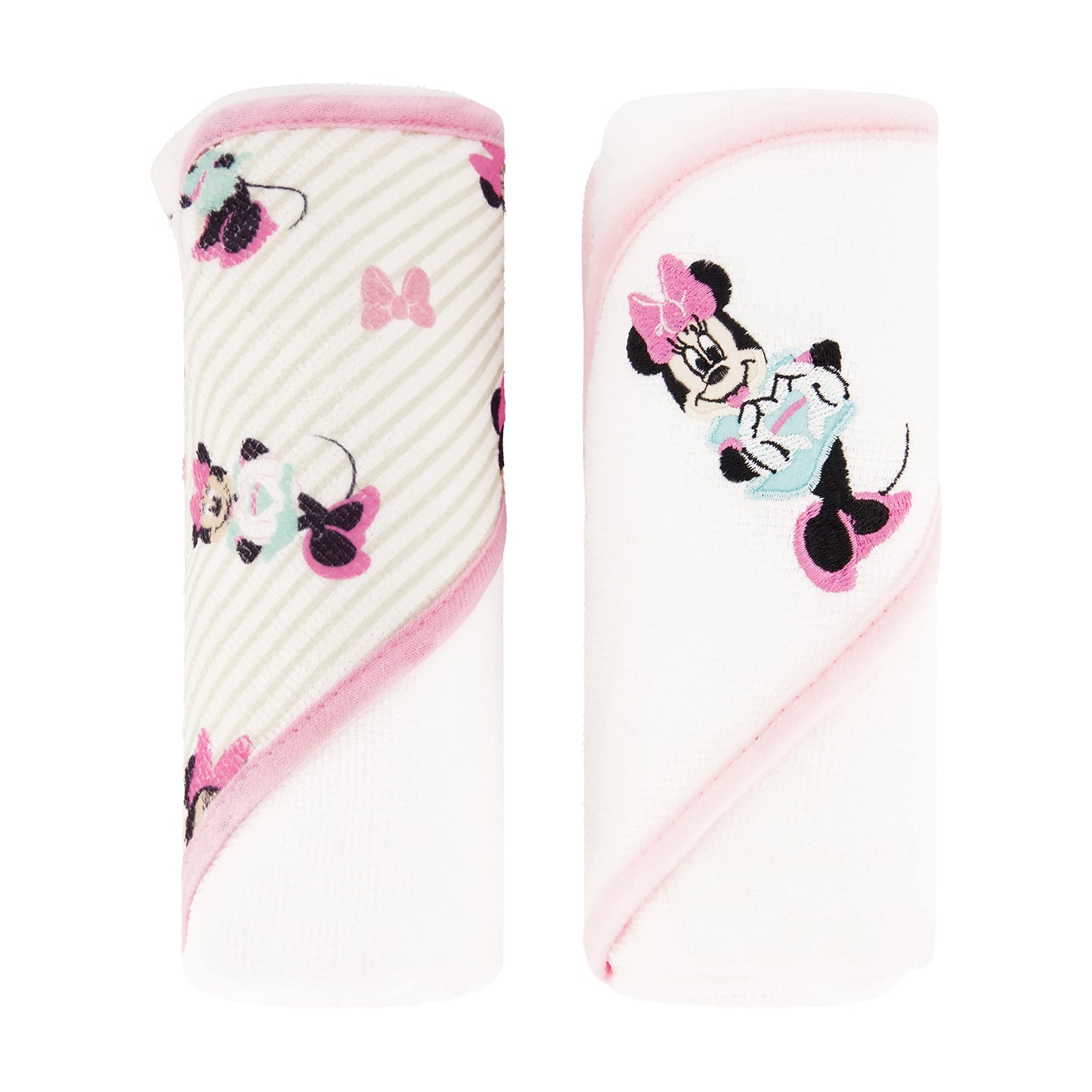 Disney Hooded Baby Towel and Baby Washcloths | Nursery Character Baby Towels and Washcloths | 2 Baby Bath Towels and 8 Washcloths for Baby Girls or Boys