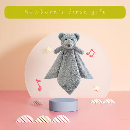 Baby Brown Teddy Bear Soft Stuffed Animal Security Blanket, Plush Bear Character Lovey Blanket, Baby Shower/Nursery Gift, Newborn Infant Toddler Snuggle Blankie for Boys Girls, 14 Inches