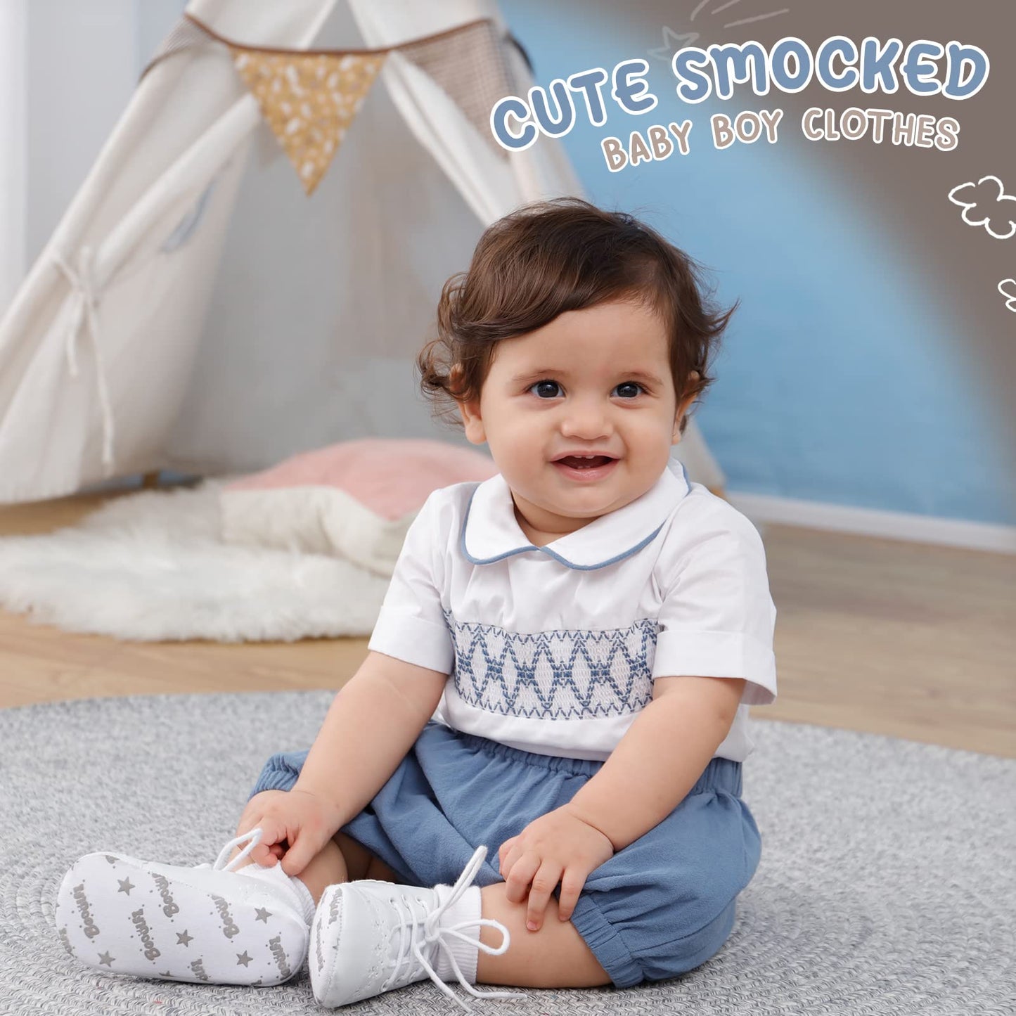 Booulfi Baby Boy Toddler Summer Clothes Wedding Birthday Outfits Suit for Boys T-Shirt and Shorts Set