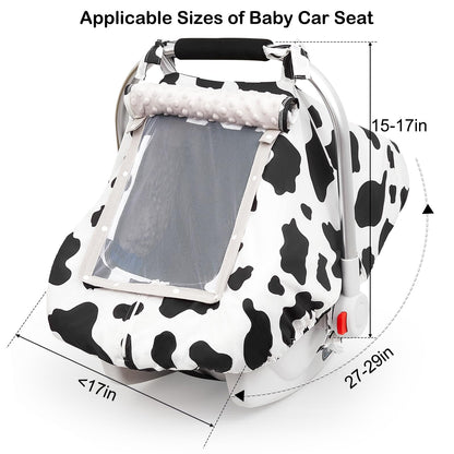 Unicorn Castle Baby Car Seat Cover Infant Car Seat Covers for Babies Breathable Car Seat Canopy Mesh Window Carseat Cover for Four Seasons Newborn