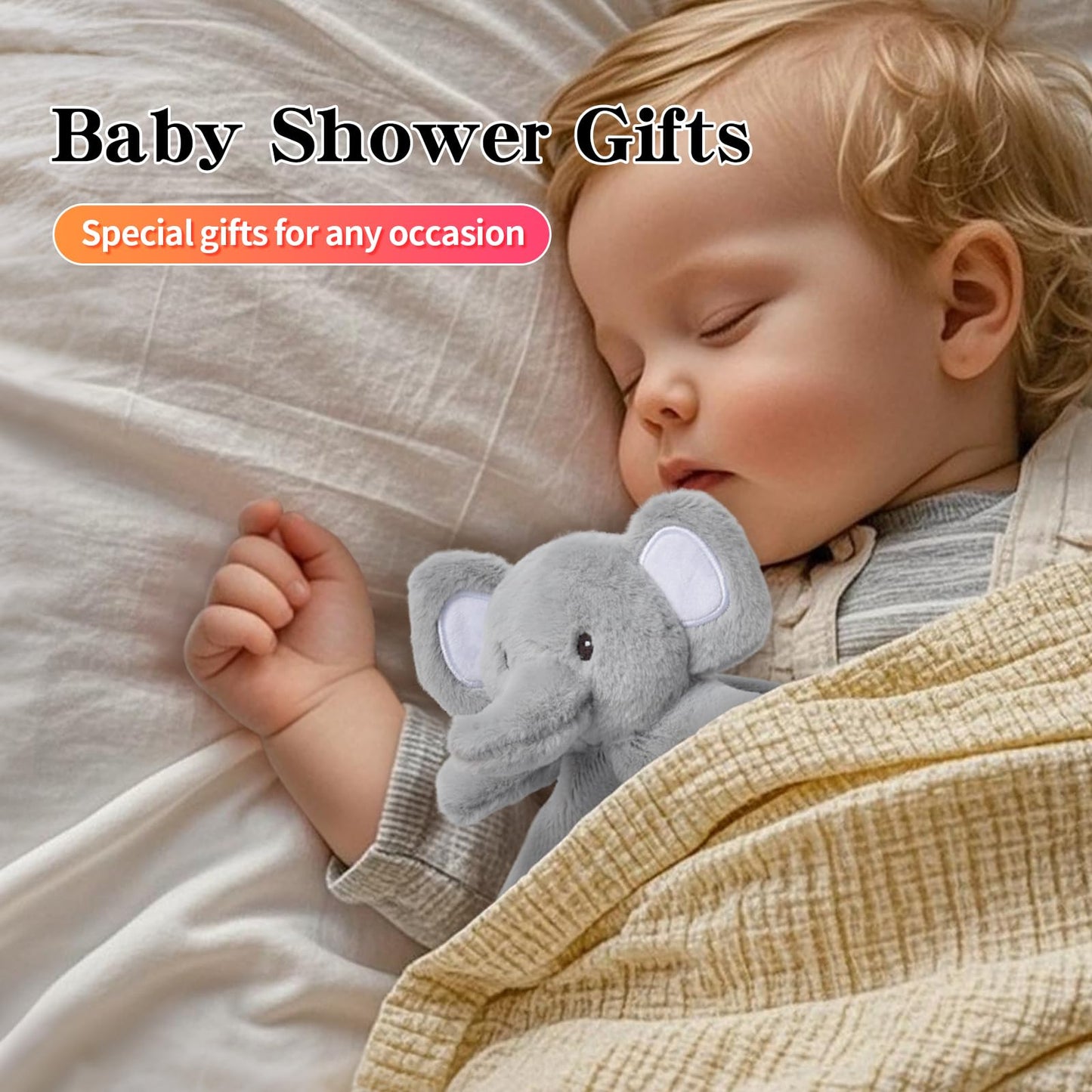 Baby Bear Security Blanket, Soft Loveys for Babies, for Newborn Boys and Girls, Gender Neutral Security Blanket with Stuffed Animal, Baby Snuggle Toy