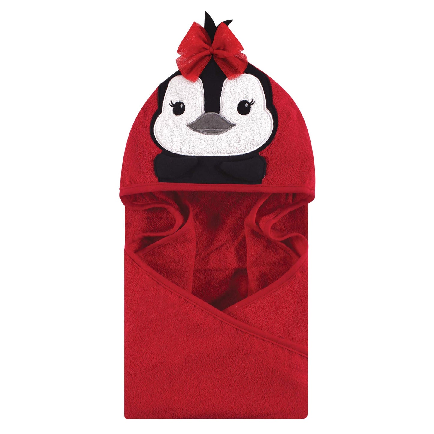 Hudson Baby Unisex Baby Cotton Animal Face Hooded Towel, Pretty Elephant, One Size