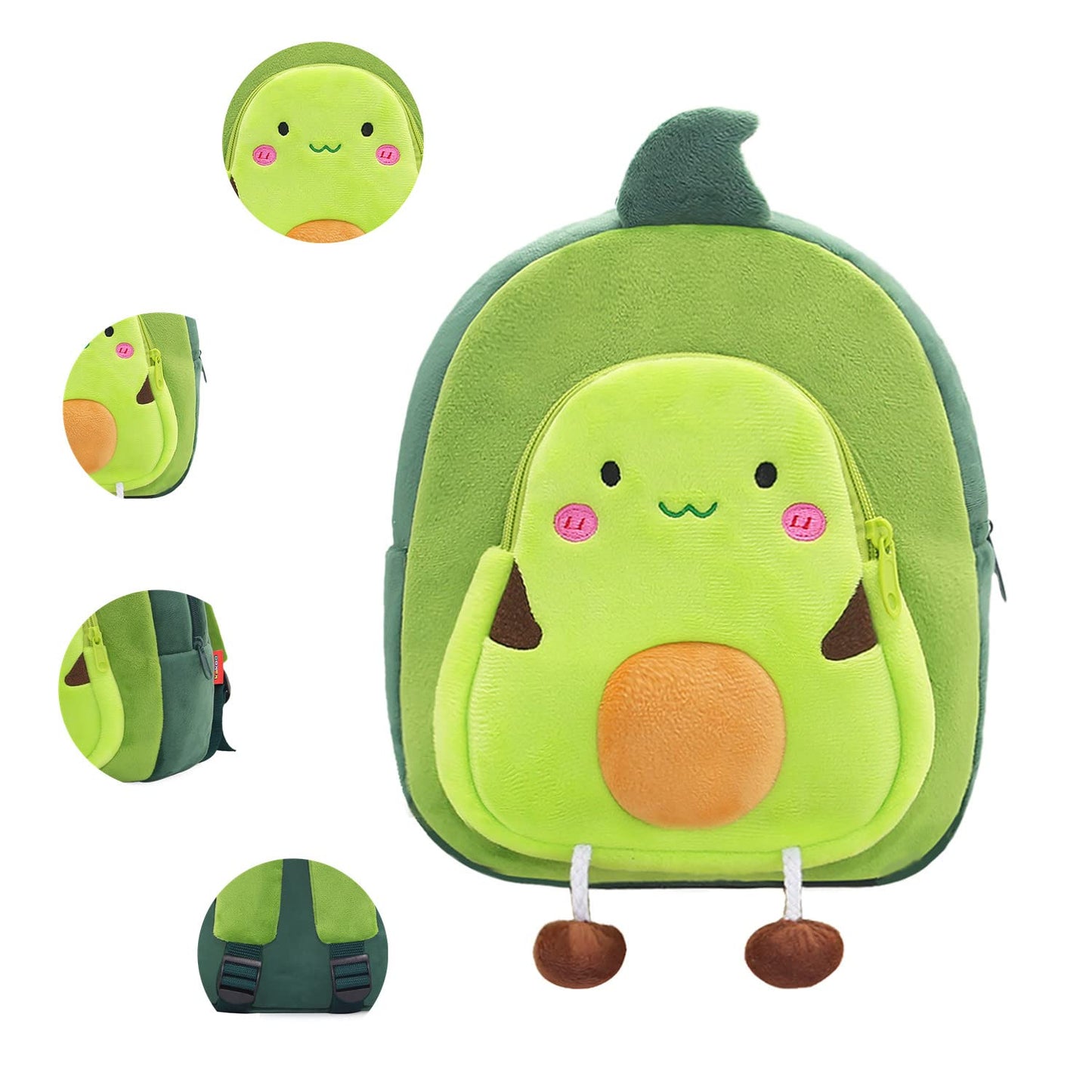 NICE CHOICE Cute Toddler Backpack Toddler Bag Plush Animal Cartoon Mini Travel Bag for Baby Girl Boy 2-6 Years(Grey Elephant)