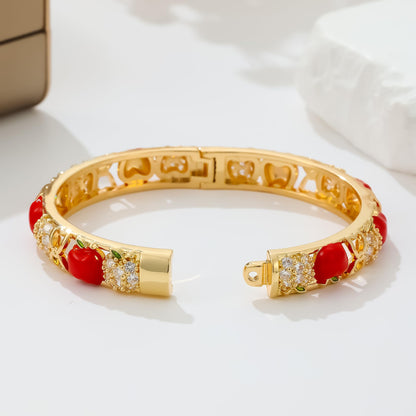 Ethlyn Gold Plated Colorful Openable Kids Baby Girls Bangles Bracelets Birthday Christmas Gifts Birthday Presents for children
